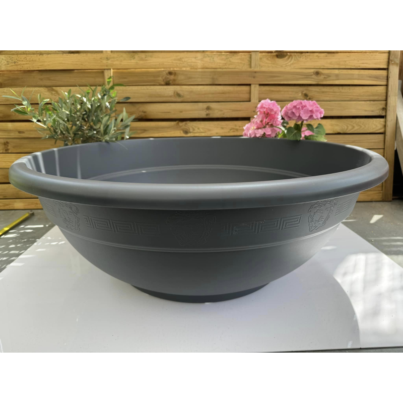 très jolis pots coupe deco plastique modèle ANDROMEDA T80AN , anthracite