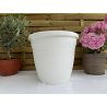 très jolis pots coupe deco plastique modèle PEGASO P28BL, COLORIS BLANC