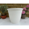 très jolis pots coupe deco plastique modèle PEGASO P33BL , COLORIS BLANC