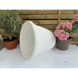 très jolis pots coupe deco plastique modèle PEGASO P33BL , COLORIS BLANC