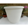 très jolis pots coupe deco plastique modèle PEGASO P44BL, coloris blanc