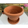très jolis pots coupe deco modèle IDRA45TC avec sa soucoupe diamètre 37cm récupératrice d’eau