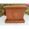 très jolis pots coupe deco carré modèle IDQ40TC avec sa soucoupe 42*42cm récupératrice d’eau