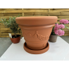 très jolis pots coupe deco modèle IDRA55TC avec sa soucoupe diamètre 41cm récupératrice d’eau