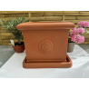 très jolis pots coupe deco carré modèle IDQ45TC avec sa soucoupe 49*49cm récupératrice d’eau